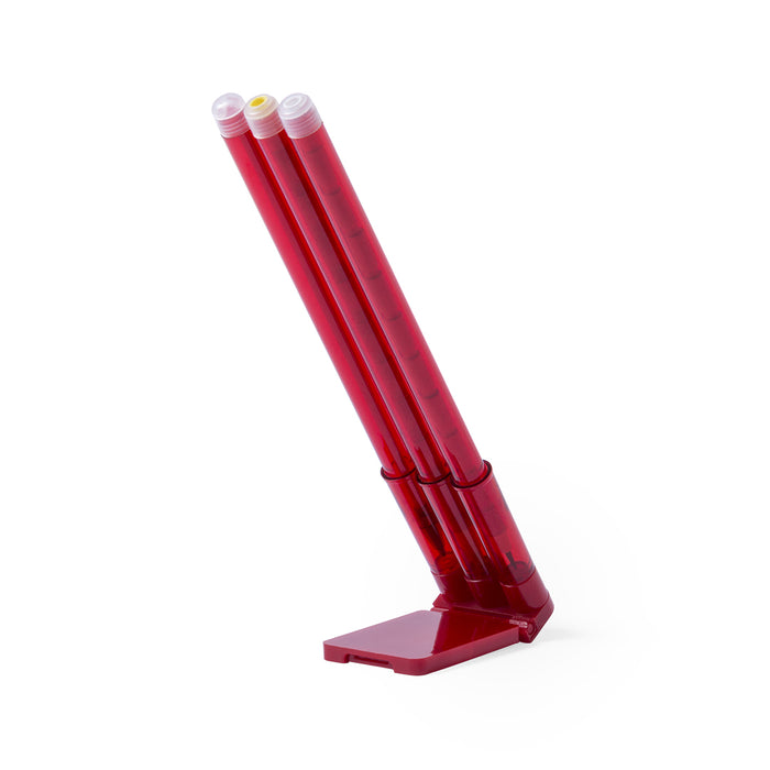 Zibo Pen/Highlighter and Pencil Set with Stand
