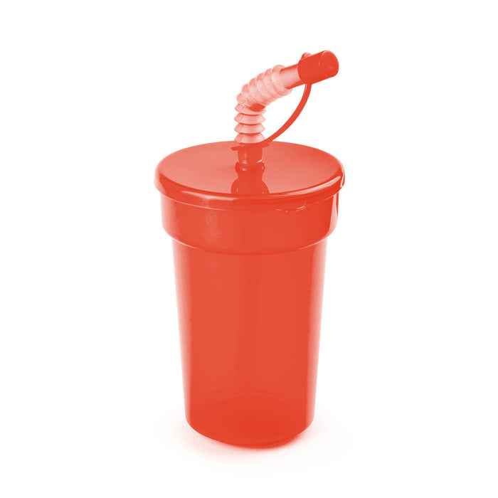 Fraguen 400ml Plastic Cup with Lid/Straw