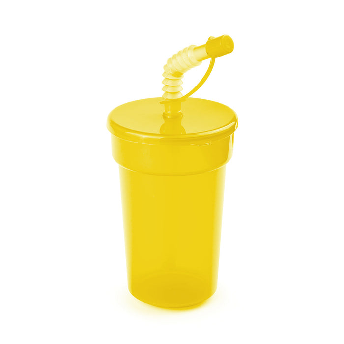 Fraguen 400ml Plastic Cup with Lid/Straw