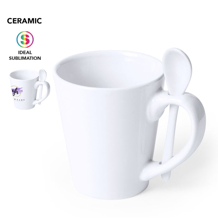 Kaffir 350ml Ceramic Mug with Spoon