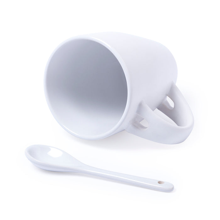 Samay 300ml Ceramic Mug with Spoon